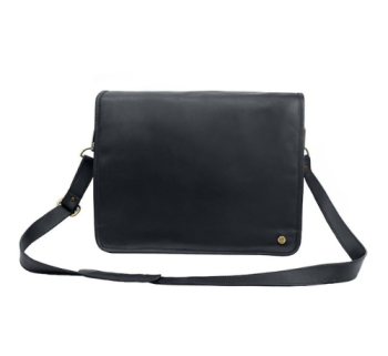 Craftshades – 10*13"Crossbody Handcrafted Small  Goat Leather messenger bag - Black | 100% Genuine Leather