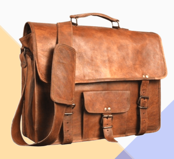 Craftshades – Vintage Single Pocket 16″12 Handcrafted Leather Laptop Bag | 100% Genuine Leather