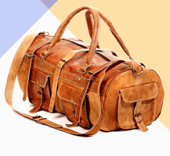 Craftshades – Multiple Pockets 24 Inch Handcrafted Leather Duffle Bag | 100% Genuine Leather