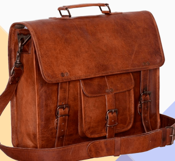 Craftshades – Vintage Single Pocket 18″13 Handcrafted Leather Laptop Bag | 100% Genuine Leather