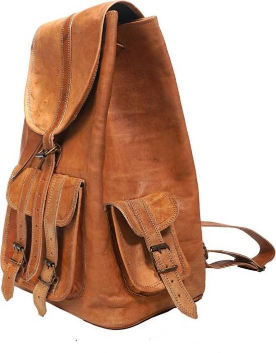 Craftshades – 4 Pockets 20 Inch Handcrafted Leather Pittu Bag | 100% Genuine Leather - Image 2