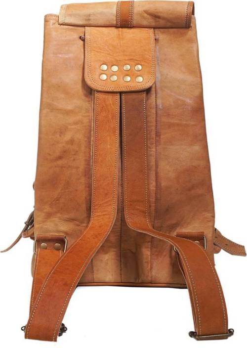 Craftshades – 4 Pockets 20 Inch Handcrafted Leather Pittu Bag | 100% Genuine Leather - Image 4
