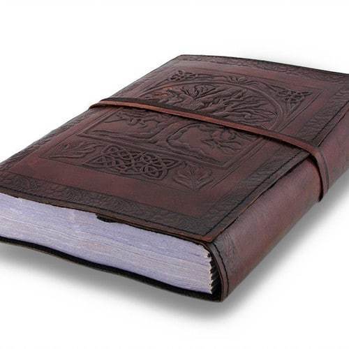 Craftshades – Vintage Beautiful Tree Embossed Unique Design 10″7 Handcrafted Leather Journal/Diary 200 page | 100% Genuine Leather - Image 4