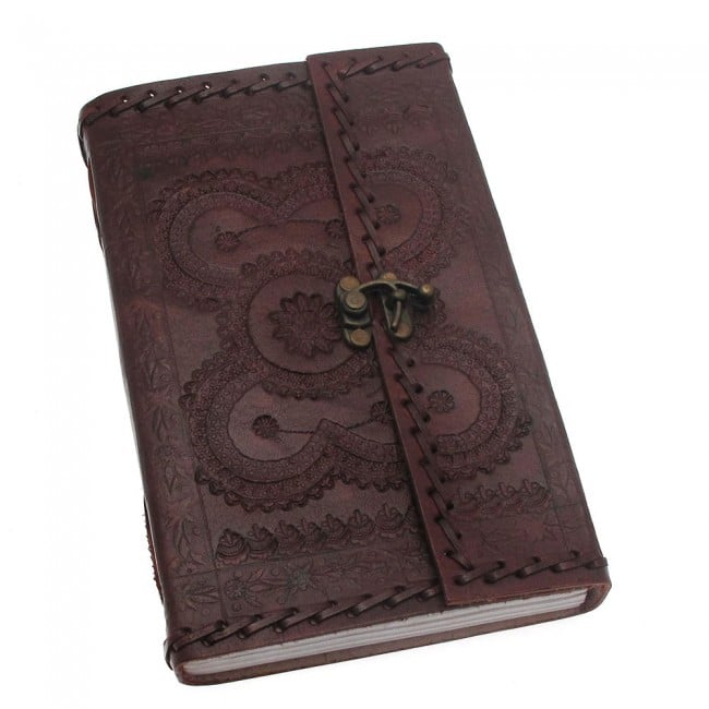 Craftshades – Vintage Leaf Embossed Unique Design 7″5 Handcrafted Leather Journal/Diary 200 page | 100% Genuine Leather - Image 3