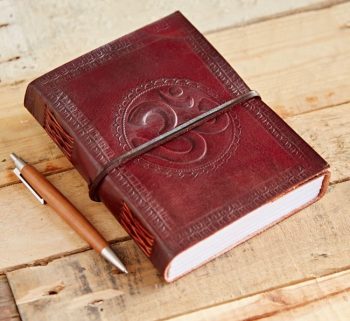 Craftshades – OM Embossed Design 7″5″ Handcrafted Leather Journal/Diary 200 page | 100% Genuine Leather