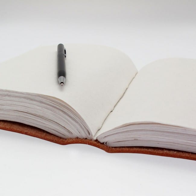 Craftshades – Vintage Om Embossed Unique Design 7″5 Handcrafted Leather Journal/Diary 200 page | 100% Genuine Leather - Image 4