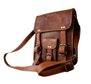Craftshades – 9*11" front pocket Handcrafted Canvas+ Goat Leather Sling Bag | 100% Genuine Leather