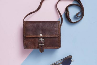 Craftshades – 5*7 inch Pocket Handcrafted Sling Goat Leather Bag (Tan) | 100% Genuine Leather