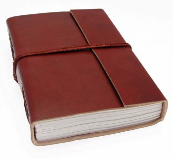 Craftshades – Plain Brown Strip Embossed Design 7″5 Handcrafted Leather Journal/Diary 200 page | 100% Genuine Leather