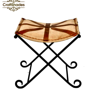 Leather Cushion Stool