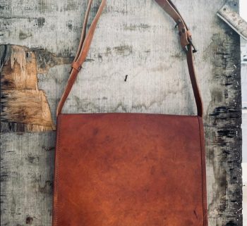 Craftshades – Vintage Plain Handcrafted Leather Laptop Bag | 100% Genuine Leather