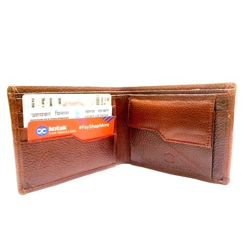CraftShades RFID Protected Genuine High Quality Leather Wallet for Men (Brown) - Image 2