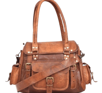 Craftshades – 13 Inch Handcrafted Leather Women’s brown Tote Bag | 100% Genuine Leather