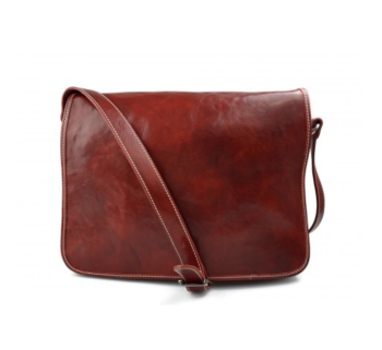 Craftshades – Full Flap Plain Handcrafted  Leather laptop Bag | 100% Genuine Leather|11*15