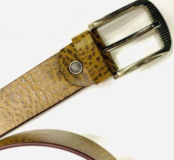 CraftShades Buffalo Leather Belts for Men with Real Solid Leather and Buckle Durable Heavy Duty 1.5" Men's Dress and Casual Belt | Printed Belt