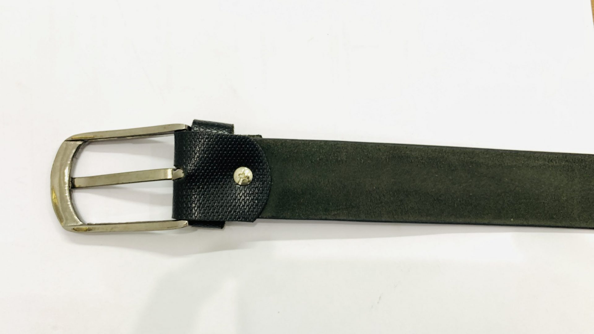 CraftShades Buffalo Leather Everyday Belt | Buffalo Leather | Black Colour - Image 2