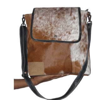 Hairon Leather Crossbody Tote Bag