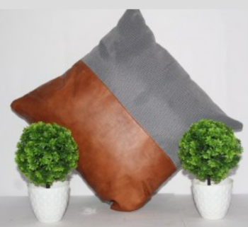 Handmade Leather Cushion for Sofa
