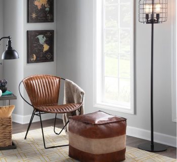 Leather Pouf, ottoman pouf handmade pouf footstool