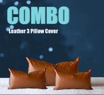 100% Goat Leather 3 Pillow Cover – Sofa Cushion Case