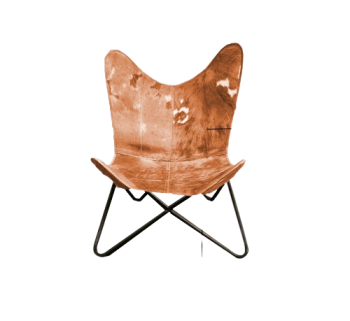 CraftShades Handmade Hairon Leather Butterfly Chair