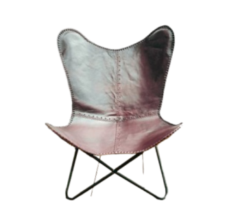 Handmade Leather Butterfly Chair, Handmade chair, foldable chair