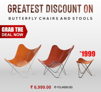 Handmade 2 Leather Chair & 1 Stool Combo