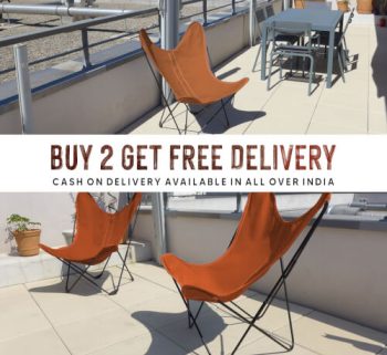 Handmade Buffalo leather 2 Butterfly Chair