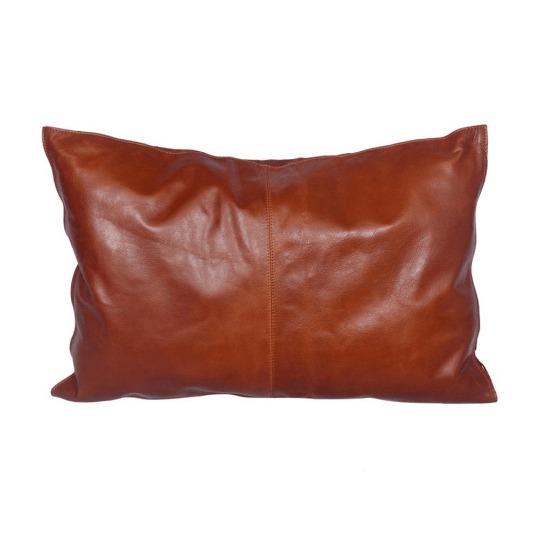 100% Goat Leather Cushion with cotton sofa cover