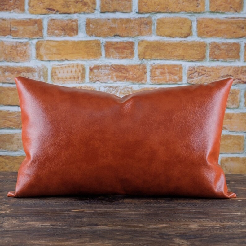 100% Goat Leather Cushion with cotton sofa cover - Image 2