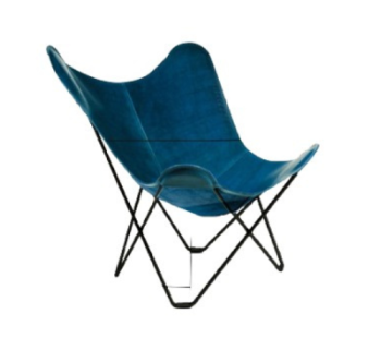 Handmade crafted blue Canvas Butterfly chair