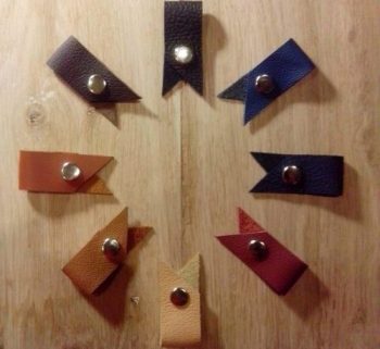 Leather cable holder set of  Earphone Cable