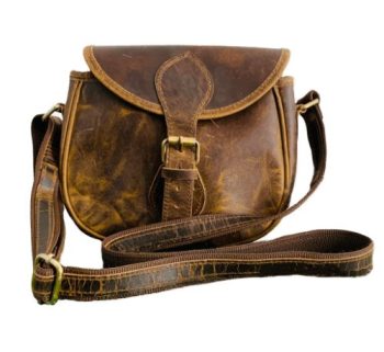 CraftShades - 7*9 inch buffalo Leather Sling Bag For Girls and Boys | 100% Genuine Leather