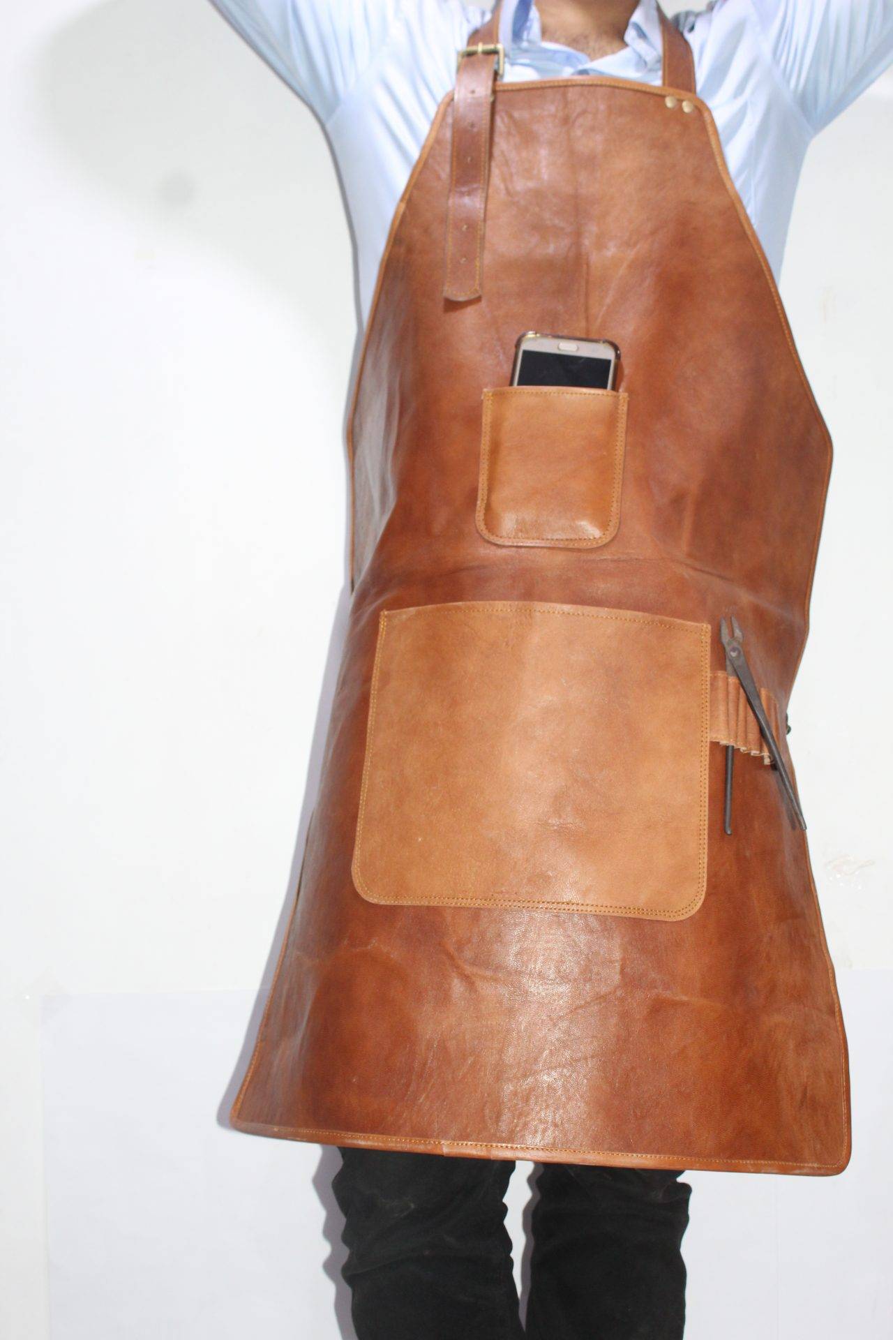 CraftShades Personalised Distressed Leather Apron