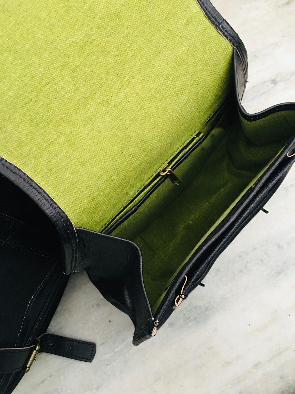 Craftshades Saddle Bags Motorcycle Bag Black Leather Pouch Saddlebag Motorbike Tool Pouch Set of 3 Bags Saddle Leather bag - Image 8