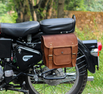 Craftshades Motorcycle Side Panniers Bag, Motorcycle Side Pouch, Brown Leather Side Pouch, Set of 2 Saddlebags, Saddle Panniers, Leather Bike Bag