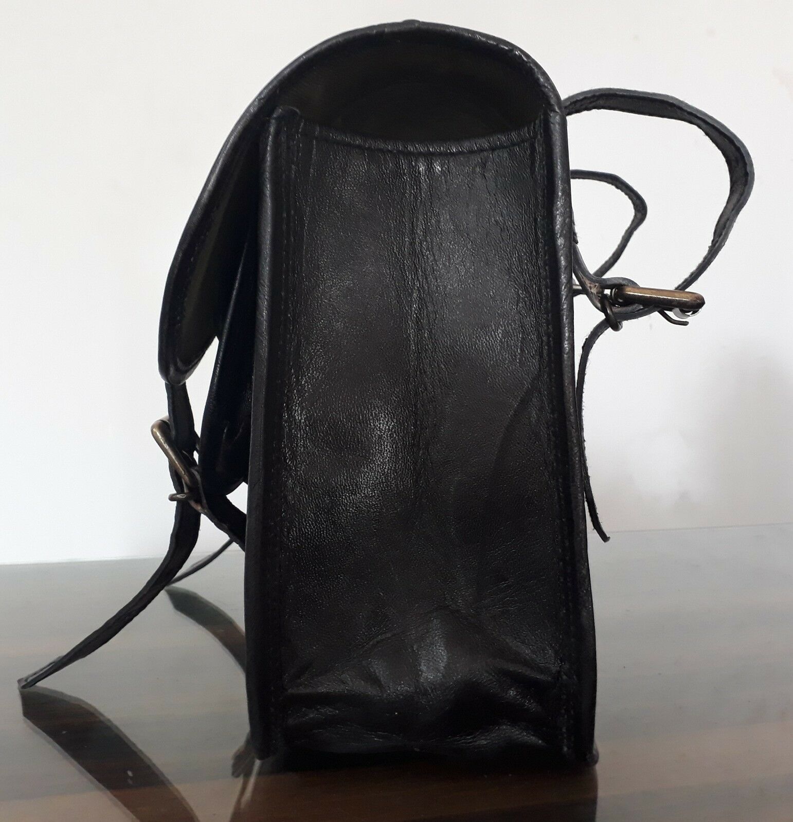 Craftshades Saddle Bags Motorcycle Bag Black Leather Pouch Saddlebag Motorbike Tool Pouch Set of 3 Bags Saddle Leather bag - Image 7