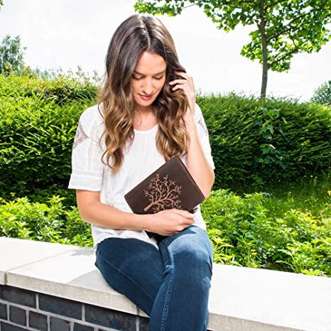 Craftshades Refillable Leather Journal Lined Notebook - Embossed Tree of Life, Handmade Genuine Leather Notebook for Men & Women with Pen Holder - Image 4