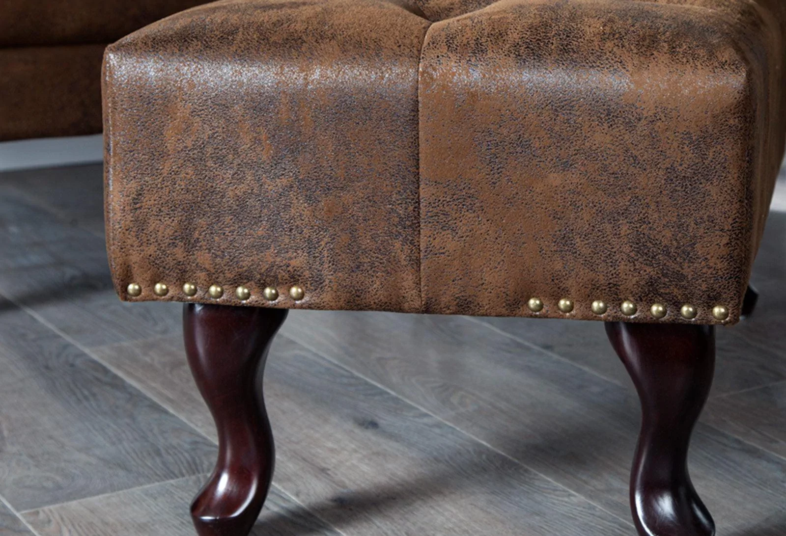 Craftshades Chesterfield Buff Leather Ottoman (Copy) - Image 2