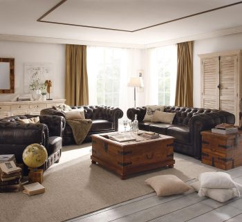 Craftshades Traditional Chesterfield Set of 3 Sofas