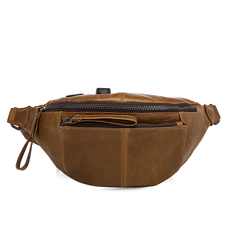 CraftShades Vintage Brown Leather Unisex Fanny Packs Hip Pack Waist Bag - Image 6