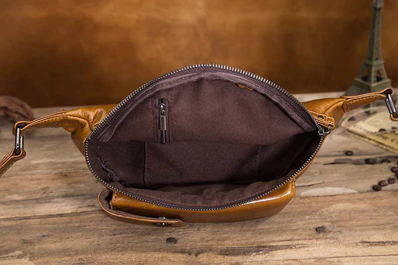 CraftShades Vintage Brown Leather Unisex Fanny Packs Hip Pack Waist Bag - Image 5