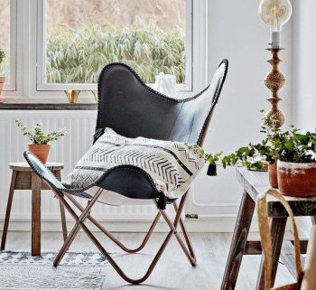 Butterfly chair black cover Buffalo leather