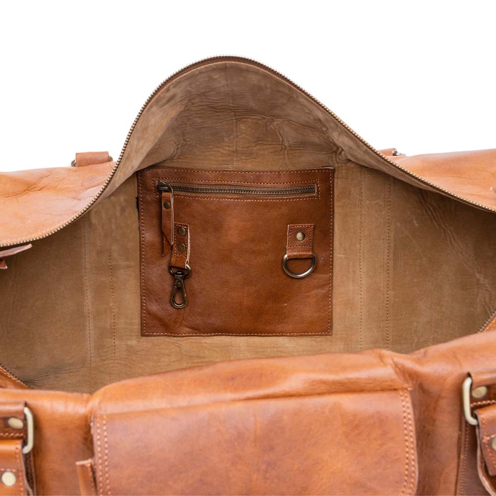 CraftShades 24 Inch leather bag Metal rivets for bottom reinforcement - Image 9