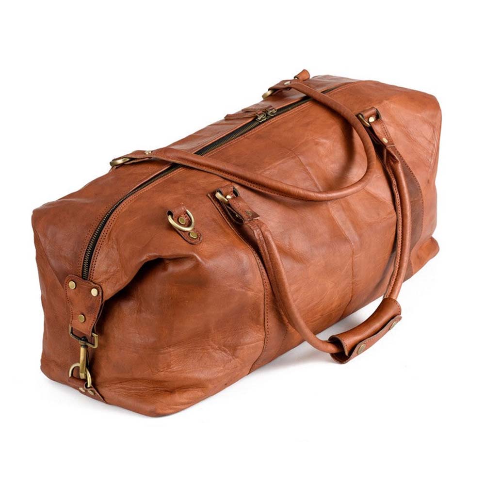 CraftShades 20 Inch brown duffle leather bag - Image 9
