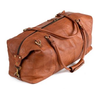 CraftShades 20 Inch brown duffle leather bag