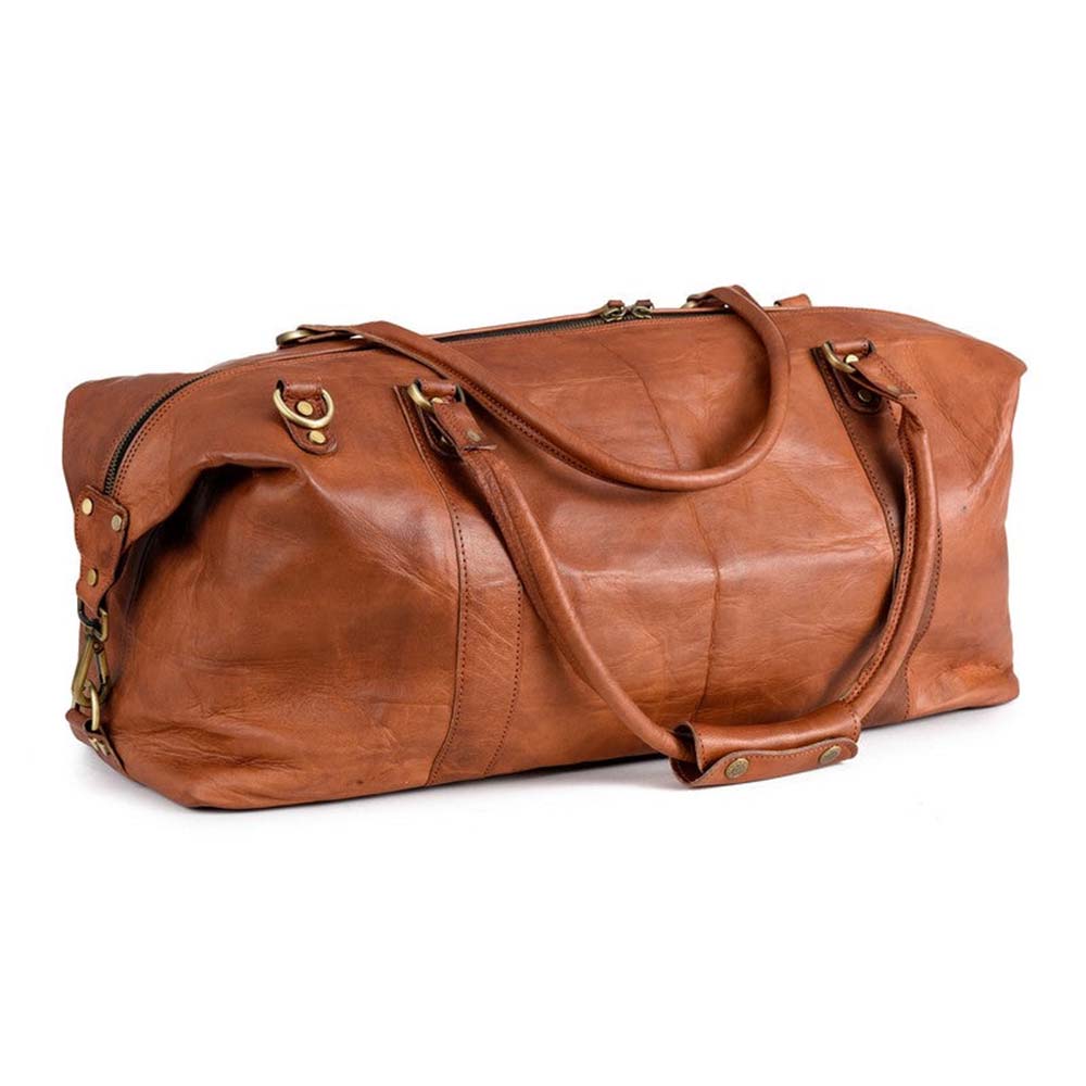 CraftShades 20 Inch brown duffle leather bag - Image 10
