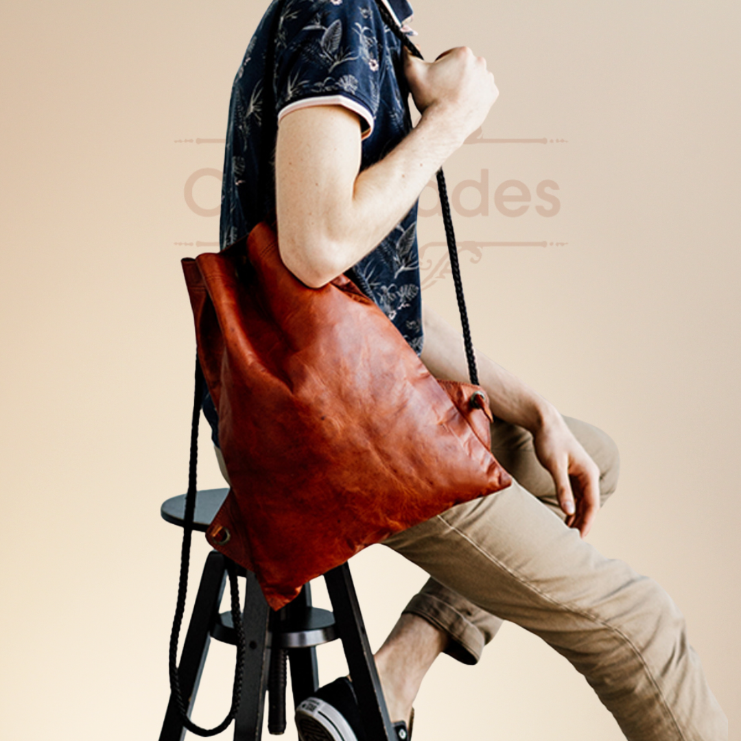 Craftshades –Leather 13*18 inch Gym Bag | 100% Genuine Leather - Image 6