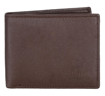Mens Wallet Buff Dark Brown