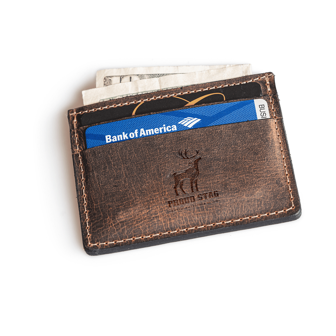 Mens Slim Wallet Leather